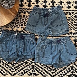 Circo Blue Kids Denim Shorts Trio